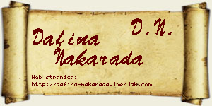 Dafina Nakarada vizit kartica